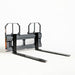 60" pallet fork for skid steer with heavy-duty Class II forks, 4,200 lbs capacity, and wide guard, TMG-SPF60