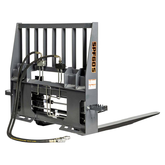 60 inch pallet fork for skid steer with hydraulic side shift and 4200 lb capacity TMG-SPF60S