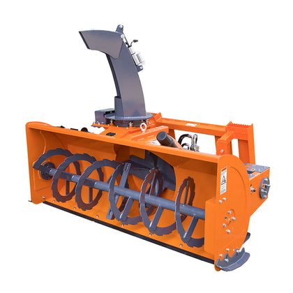 60" Skid Steer Snow Blower, 25-55 HP, 24" Impeller, 360° Motor Driven Snow Chute, TMG-SSB60