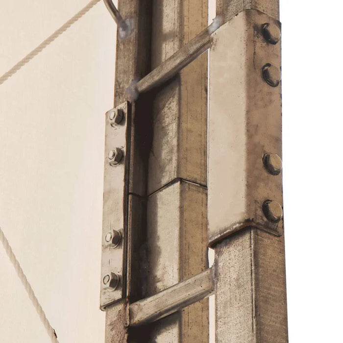 TMG-DT6070CF 60' x 70' dual truss container shelter with heavy duty 28oz PVC cover, enclosed end wall and front drop
