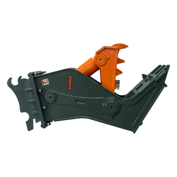 Hydraulic Pulverizer for 10-18 Ton Excavators, 65 Ton Crushing Force, Concrete Crusher, Rebar Cutting Jaw, TMG-EHP65