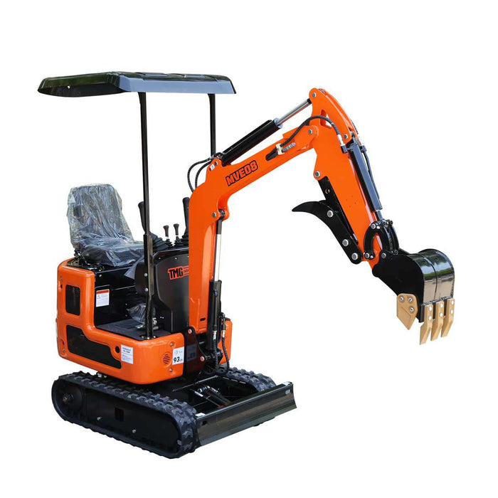 TMG Industrial Mini Compact Excavator, 12 HP Air-Cooled Engine w/EPA Certification, 61-½” Max. Digging Depth, 1900 Lb Operating Weight, TMG-MVE08