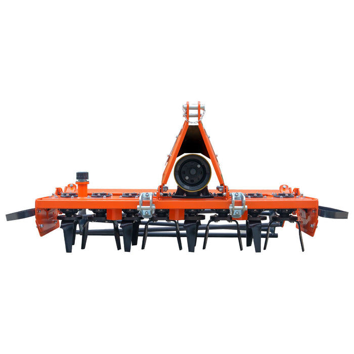 67" Rotary Power Harrow with Pipe roller, 40-70 HP Tractor, 3-Point Hitch, Cat 1 & 2, TMG-TPH70