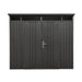 TMG-MS0608P-PRO 6x8 Pro Series galvanized metal shed with 79 inch pent roof, skylight, vents, and 50x68 inch door opening for secure outdoor storage