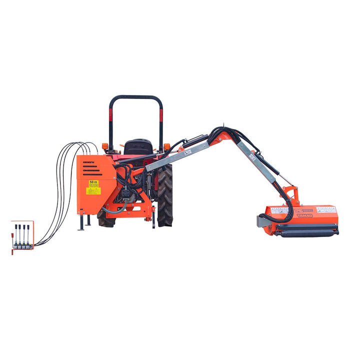 40" Side Boom Mower, Hydraulic Reach Arm, Tractor-Mounted, Cat 1, 114" Reach TMG-TAM40
