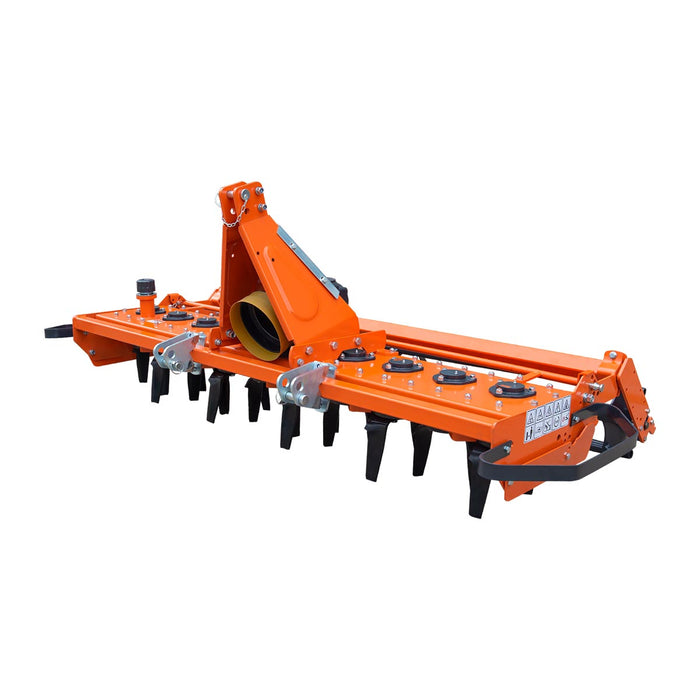 80" Rotary Power Harrow with Pipe Roller, 55-80 HP Tractor, 3-Point Hitch, Cat 1 & 2, TMG-TPH80