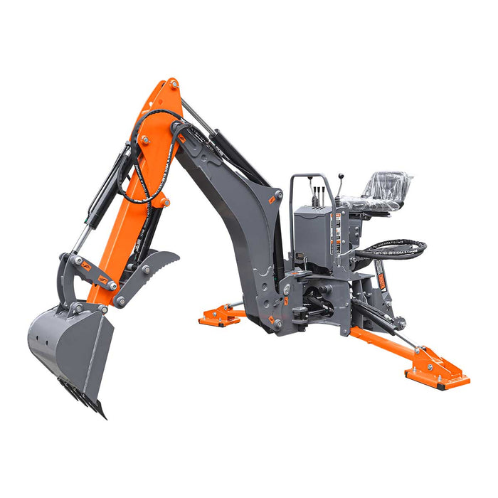 TMG-TBH90H 9 ft 3-point swing backhoe attachment with 15" bucket and hydraulic thumb