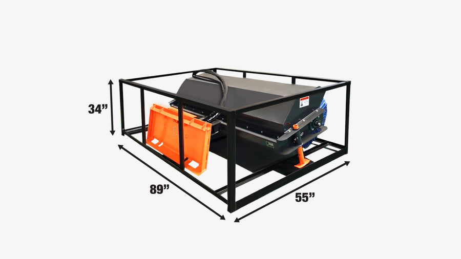 72" Skid Steer Rotary Angle Snow Broom – Standard Flow, 27" Brush, Bi-Directional, TMG-AB72