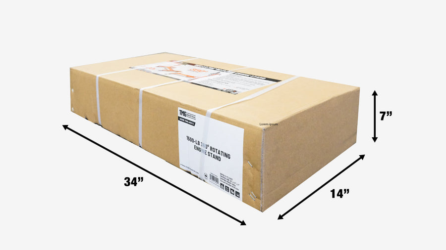 Support de moteur rotatif TMG Industrial 1500 lb, 4 bras réglables, rotation à 360°, roulettes fixes et pivotantes, TMG-AES15