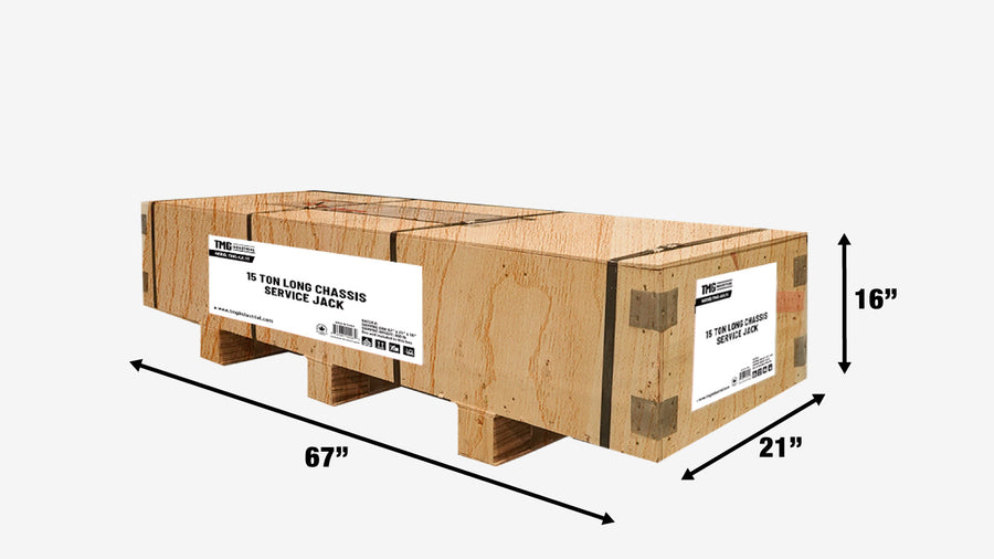 15 Ton Long Reach Chassis Service Jack, Twin Pistons, 9" Ground Clearance, 360° Pivot, TMG-AJL15