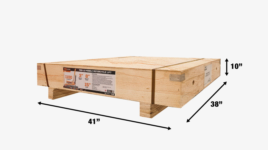 1100-lb Mobile Motorcycle Lift, 18" Max. Lift Height, Wide Base Platform, Foot Pedal Operation, Hydraulic Pump, TMG-ALM50 ((Discontinued, No Longer Available)