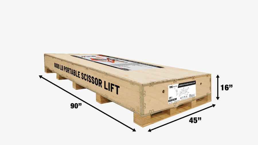 Mid-Rise Portable Automotive Scissor Lift, 6000 lb Lift Capacity, 48" Lift Height, Single-Point Lock Release, TMG-ALS61