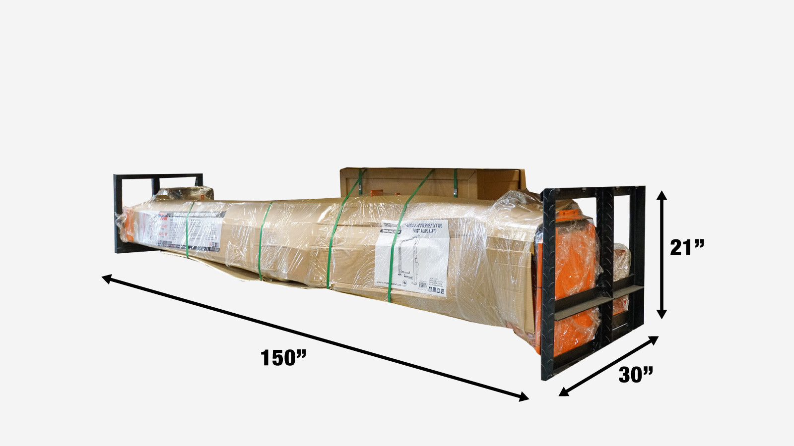 TMG Industrial 10 000 lb à deux colonnes de levage automatique, bras symétriques, hauteur de levage de 72 po, déverrouillage à double point, TMG-ALT100-shipping-info-image