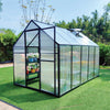 6' x 10' Greenhouse with Polycarbonate Roof and Walls, Durable Aluminum Frame, Quick Assembly, Essential Series, TMG-GHE0610