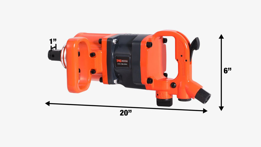 1" Drive 1630 ft-lb Pneumatic Impact Wrench Hammer, Aluminum Alloy Housing, 175 PSI, TMG-ATW16