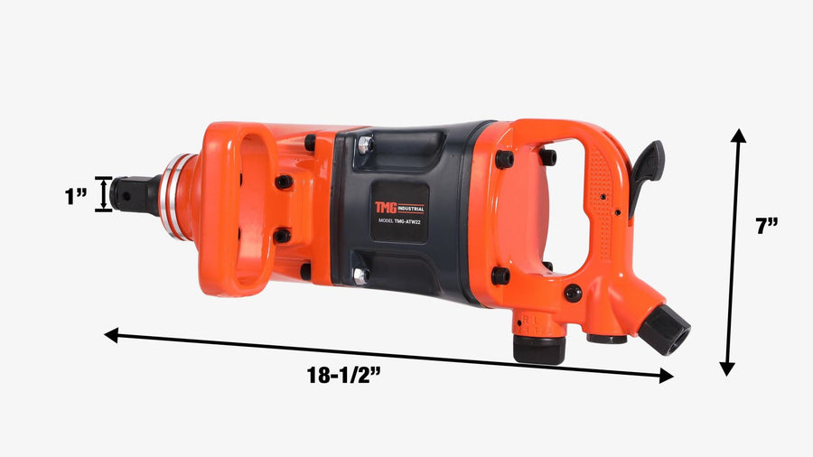 1" Drive 2200 ft-lb Pneumatic Impact Wrench Hammer, Aluminum Alloy Housing, 175 PSI, TMG-ATW22