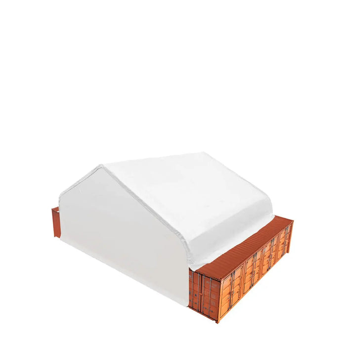 Back End Wall Kit for 9'6" High Cube Containers for TMG DTE40C Snow Series™ Container Shelters, Straight Wall and Peak Roof, TMG-DTE40BW9V