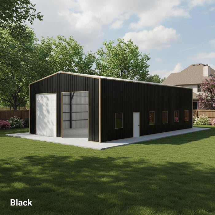 Snow Series 30' x 50' x 15' Commercial Warehouse Steel Building, Pre-Engineered up to 85 PSF Snow Rated, Shop Drawings Provided, Fabricated in Canada TMG-MS305015-SR85 TMG Industrial CA