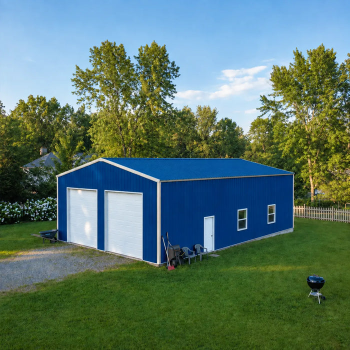 Snow Series 30' x 30' Pre-Engineered I-Beam Steel Building Commercial Workshop Warehouse, 50 PSF Snow Load Rated, All Doors and Windows Included, TMG-MST303010-SR50