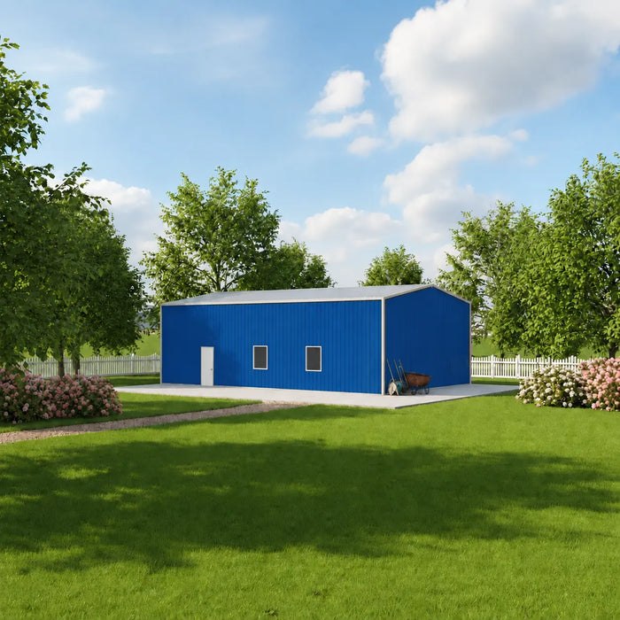 Snow Series 30' x 50' Pre-Engineered I-Beam Steel Building Commercial Workshop Warehouse, 85 PSF Snow Load Rated, All Doors and Windows Included, TMG-MST305015-SR85