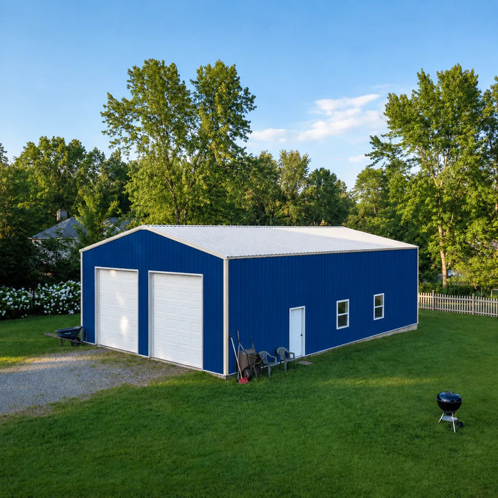 Snow Series 30' x 30' Pre-Engineered I-Beam Steel Building Commercial Workshop Warehouse, 50 PSF Snow Load Rated, All Doors and Windows Included, TMG-MST303010-SR50