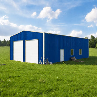 Snow Series 50' x 50' Pre-Engineered I-Beam Steel Building Commercial Workshop Warehouse, 85 PSF Snow Load Rated, All Doors and Windows Included, TMG-MST505015-SR85