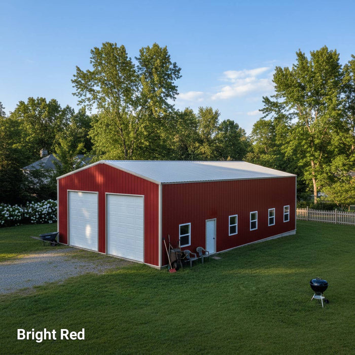 Snow Series 30' x 50' x 15' Commercial Warehouse Steel Building, Pre-Engineered up to 85 PSF Snow Rated, Shop Drawings Provided, Fabricated in Canada TMG-MS305015-SR85 TMG Industrial CA