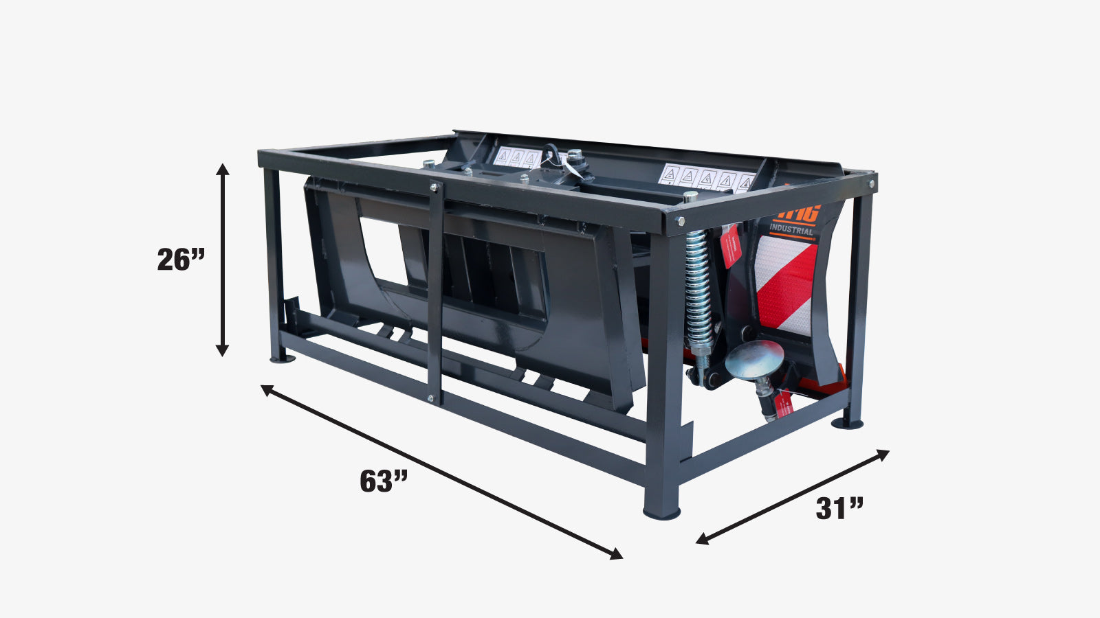 TMG Industrial 60” Skid Steer Dozer Blade/Snow Pusher, 30° Left & Right, Bolt-On Cutting Edge, Adjustable Skid Shoes, Universal Quick Mount, TMG-DB60-shipping-info-image