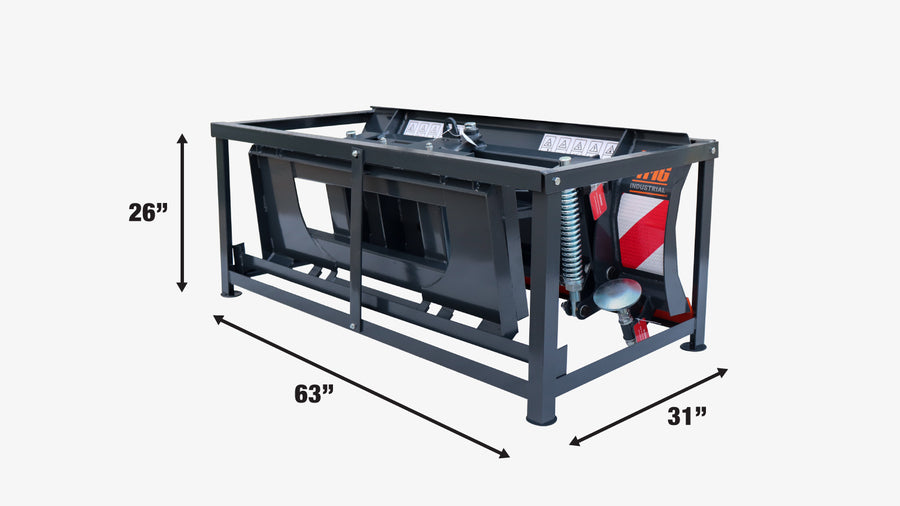 60" Skid Steer Dozer Blade Snow Pusher, Bolt-On Cut Edge, Skid Shoes, Left & Right, TMG-DB60