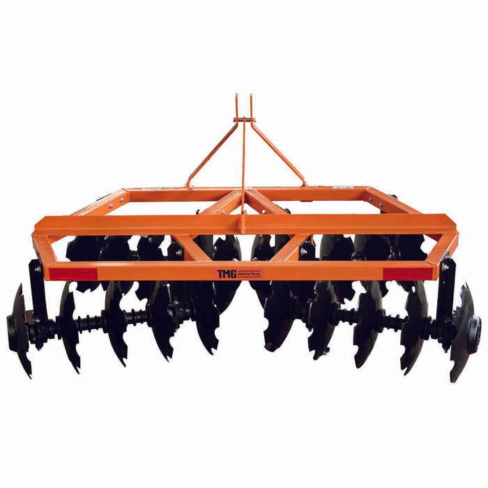 TMG Industrial 72” Notched Disc Harrow, 3-Point Hitch, Cat 1 Hook-up, 25-45 HP Tractors, TMG-TDH06