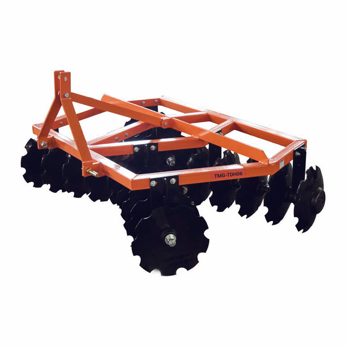 TMG Industrial 72” Notched Disc Harrow, 3-Point Hitch, Cat 1 Hook-up, 25-45 HP Tractors, TMG-TDH06