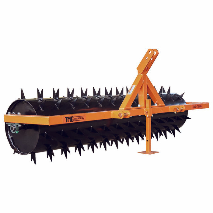 TMG Industrial 72” 3-Point Drum Spike Aerator, CAT 1 & 2 Hook-Up, 20-50 HP Tractor, TMG-TSA06