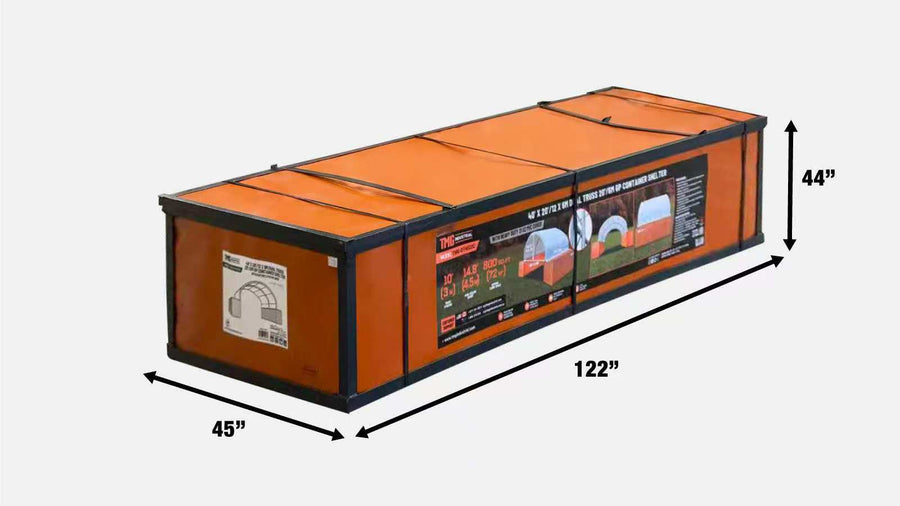 40' x 20' Dual Truss Container Shelter with Heavy Duty 21 oz PVC Cover, TMG-DT4022C