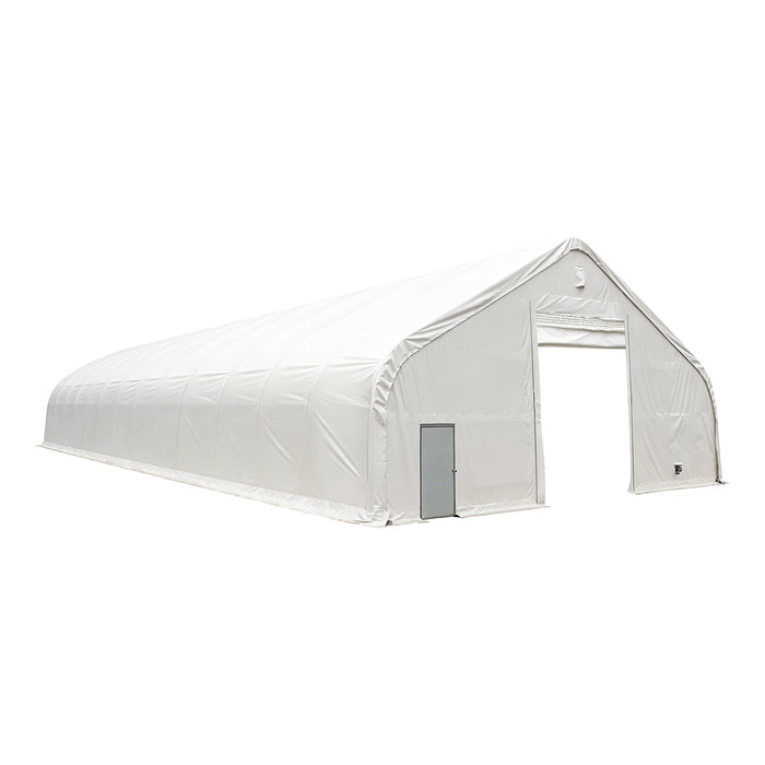 Snow Series 50' x 80' Dual Truss Storage Shelter with 32 oz PVC Cover, 25 PSF Snow Load, Engineering Drawings, TMG-DTE5080-SR25