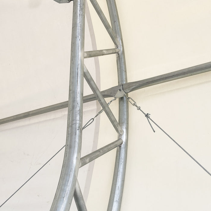 Snow Series 50' x 80' Dual-Truss Pre-Engineered Storage Shelter, Rated Snow Load 35 PSF & Wind Load 100 km/h, TMG-DTE5080-SR35