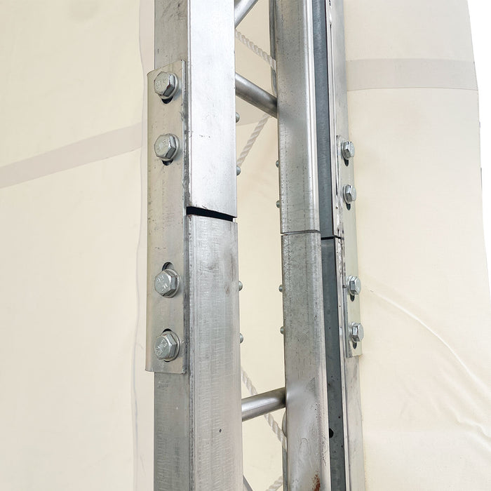 Snow Series 50' x 80' Dual Truss Storage Shelter with 32 oz PVC Cover, 25 PSF Snow Load, Engineering Drawings, TMG-DTE5080-SR25
