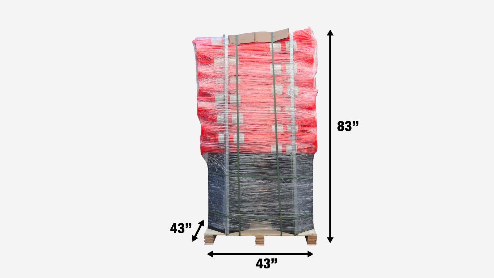 TMG-DTP45 45'' Loop Top Delineator Traffic Post, 120 units packed in one pallet-shipping-info-image