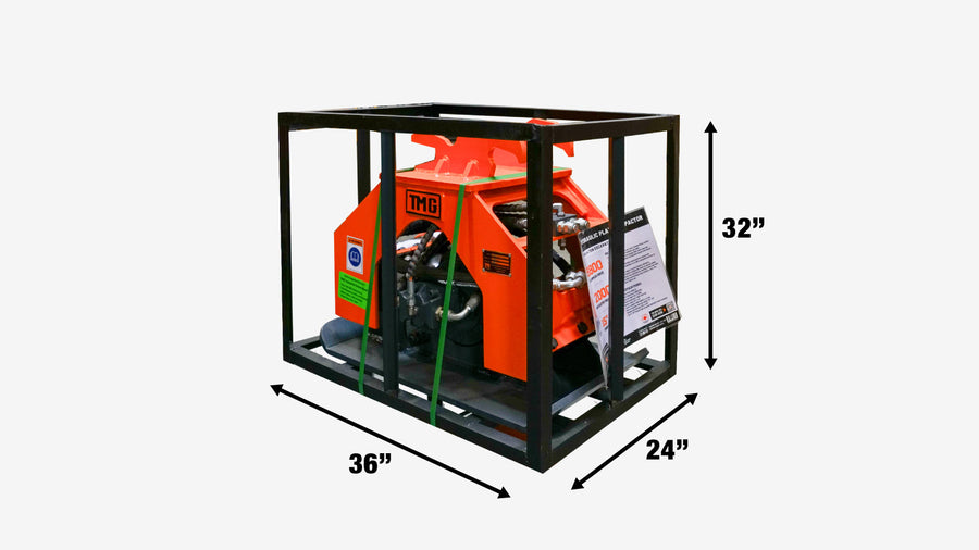 8,800-lb Hydraulic Plate Compactor for 2-4 Ton Mini Excavators – 19" Compaction Capacity TMG-ECP21