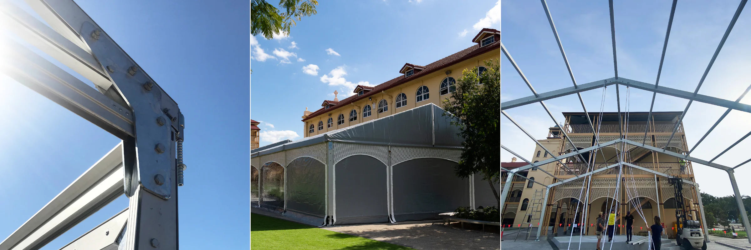 20' Wide Clear Span A-Frame Tent, Aluminum Frame-description-image