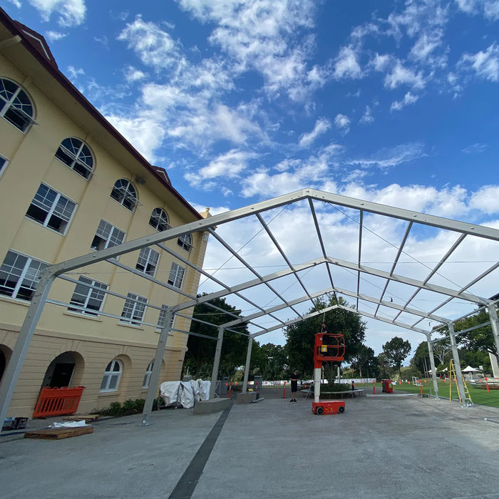 82' Wide Clear Span A-Frame Tent, Aluminum Frame