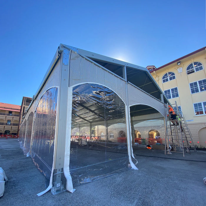 82' Wide Clear Span A-Frame Tent, Aluminum Frame