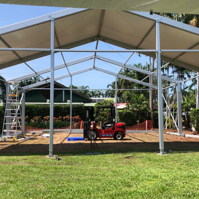 66' Wide Clear Span A-Frame Tent, Aluminum Frame