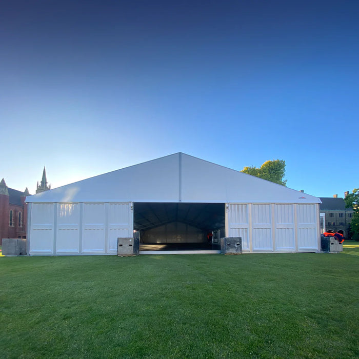 50' Wide Clear Span A-Frame Tent, Aluminum Frame