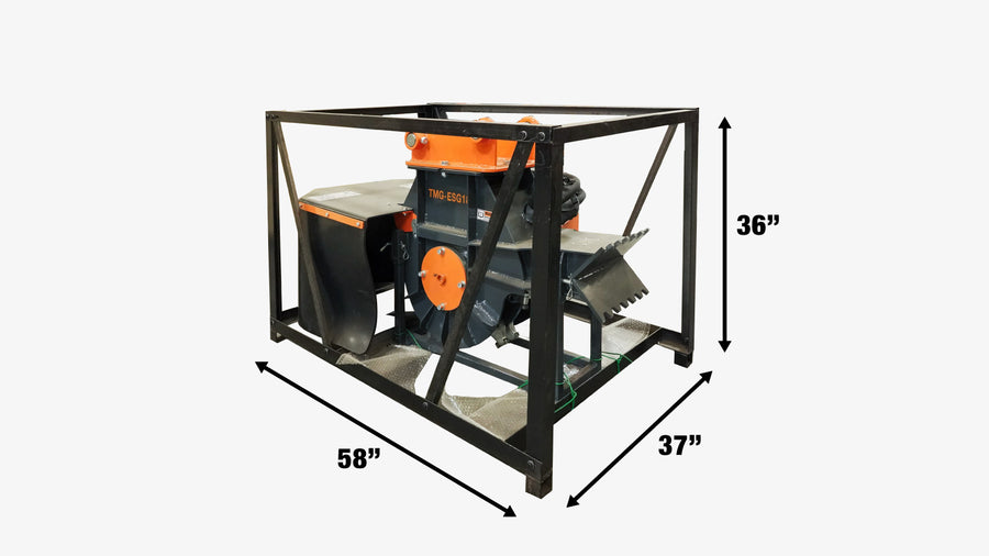 18" Excavator Stump Grinder Attachment, 3 to 7-ton Excavator and Backhoe, 13-20 GPM, Piston Hydraulic Motor TMG-ESG18