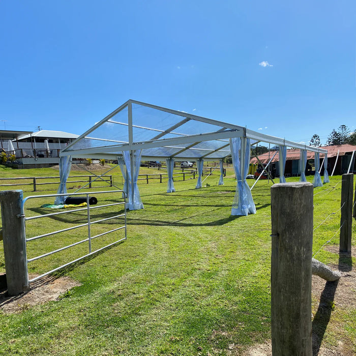 40' Wide Clear Span A-Frame Tent, Aluminum Frame