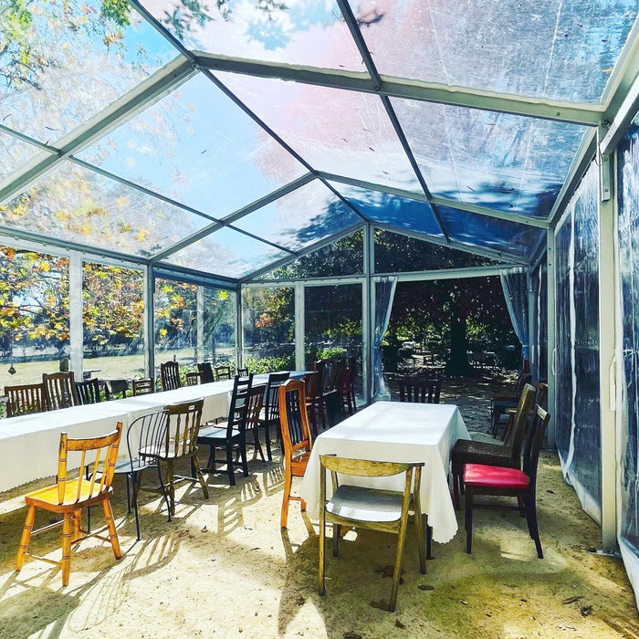 26' Wide Clear Span A-Frame Tent, Aluminum Frame