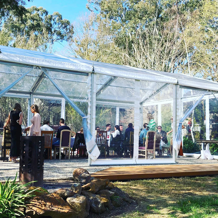 26' Wide Clear Span A-Frame Tent, Aluminum Frame