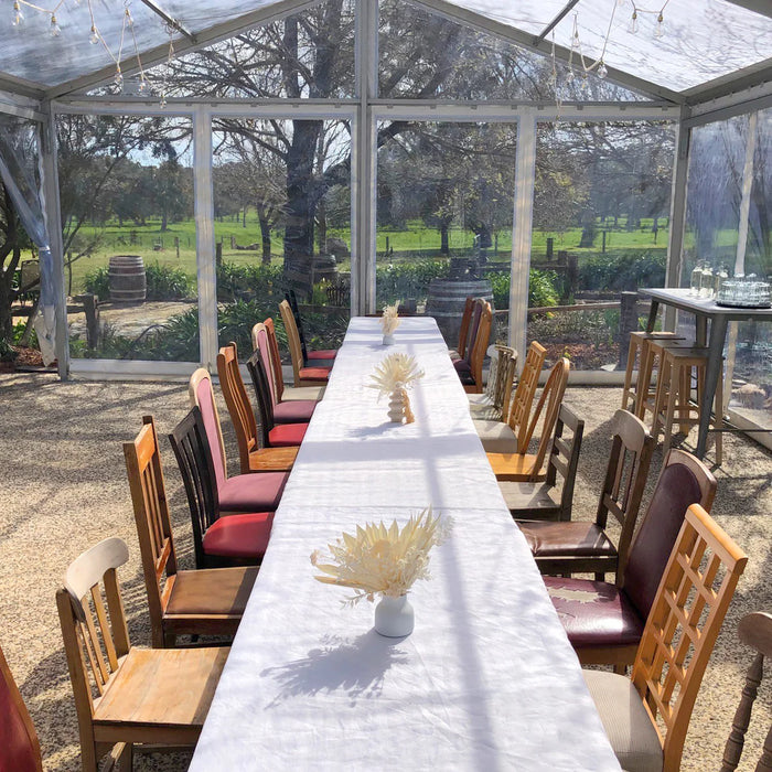26' Wide Clear Span A-Frame Tent, Aluminum Frame