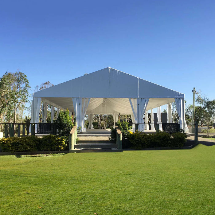 30' Wide Clear Span A-Frame Tent, Aluminum Frame
