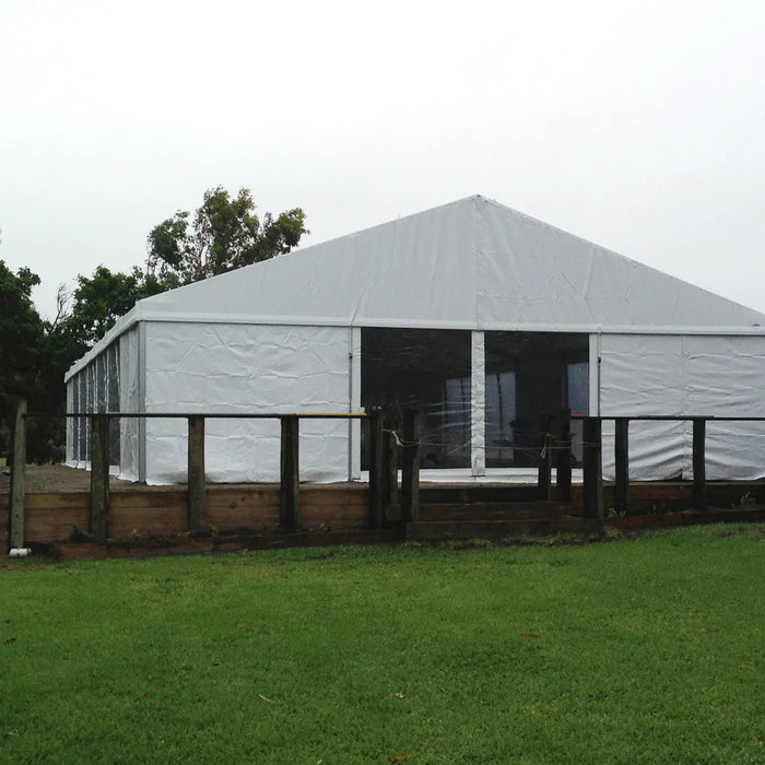 30' Wide Clear Span A-Frame Tent, Aluminum Frame